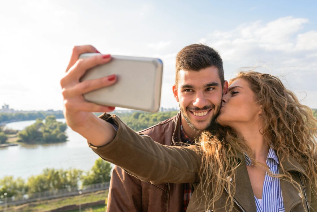 Couple taking picture